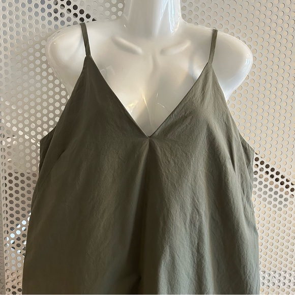 Everlane The Poplin Cotton Slip Dress Size 8 in Kalamata Green Cocoon Silhouette - Picture 7 of 12
